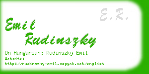 emil rudinszky business card